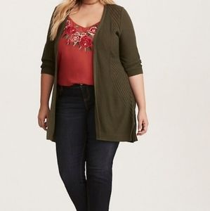 Torrid Olive Knit Cardigan